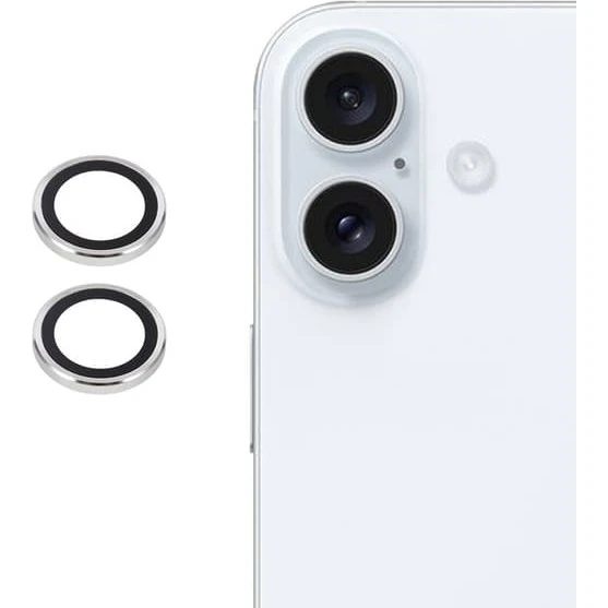 Hærdet glas kameraprotector til iPhone 17 - Sølv