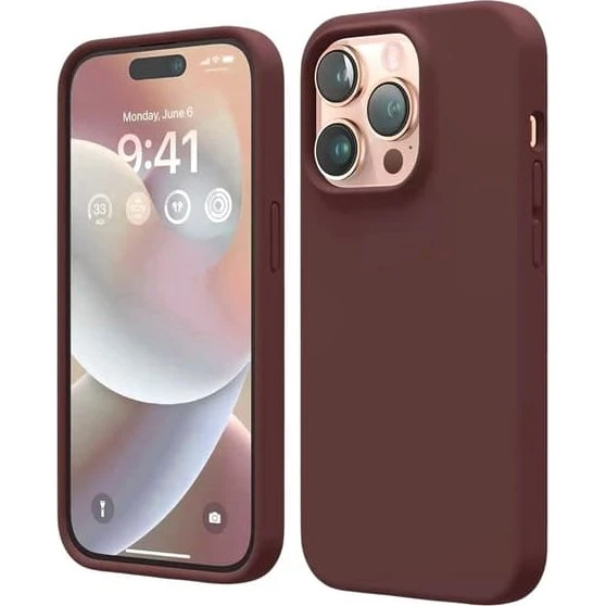 Rvelon MagSafe Silikoncover til iPhone 14 Pro - Brun