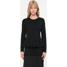 ONLY Kenya Langærmet Peplum Top – Sort