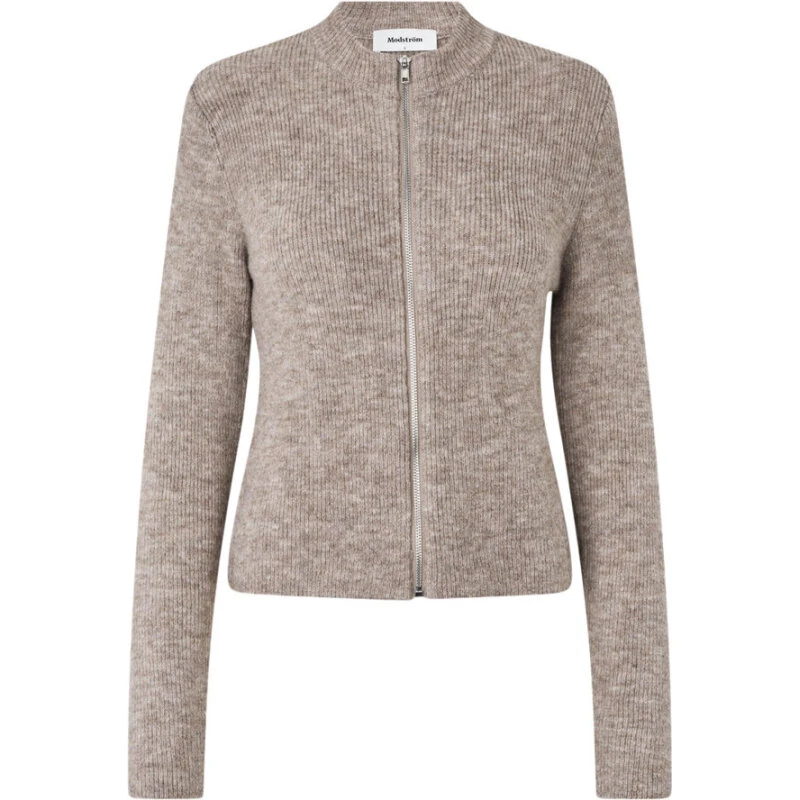 Modström TreeMD Cardigan - ribstrik med lynlås
