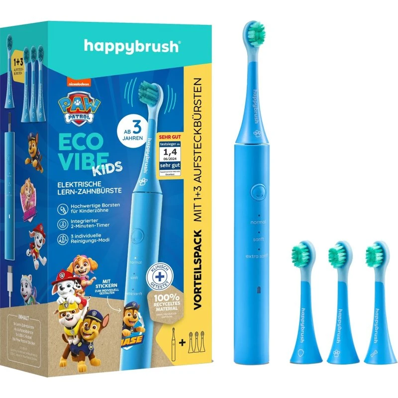 Happybrush ECO VIBE Elektrisk Tandbørste til Børn - Paw Patrol