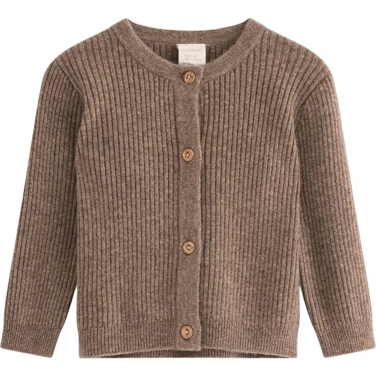 Lindex Cardigan i merinould – grey melange