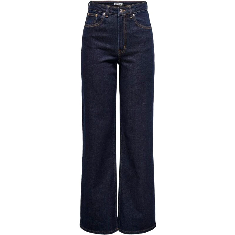 Only ONLJUICY Høj talje Wide Leg Jeans - Dark Blue