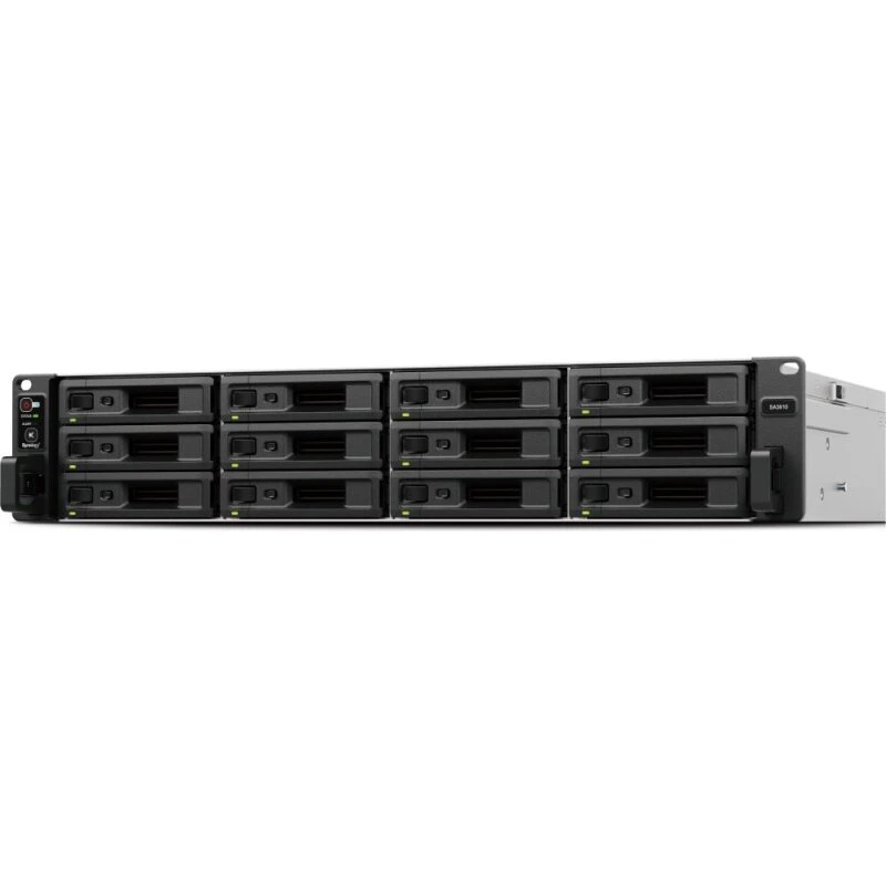 Synology SA3410 2U Rack NAS – Intel D-1541 2,1 GHz, 16 GB DDR4, Sort/Grå
