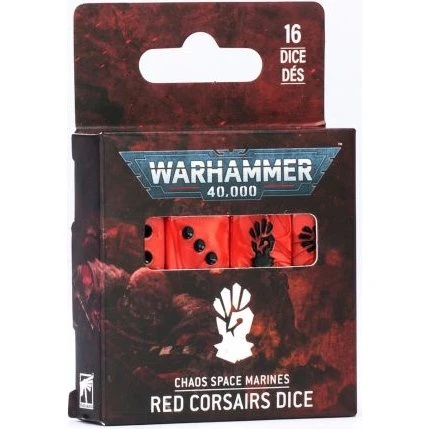 Warhammer 40,000 Red Corsairs Dice - 16 stk. 16mm røde