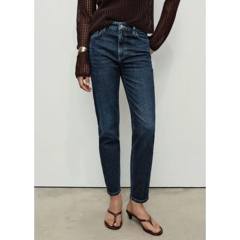 Newmom Comfort High-Rise Mom Jeans - mørkeblå