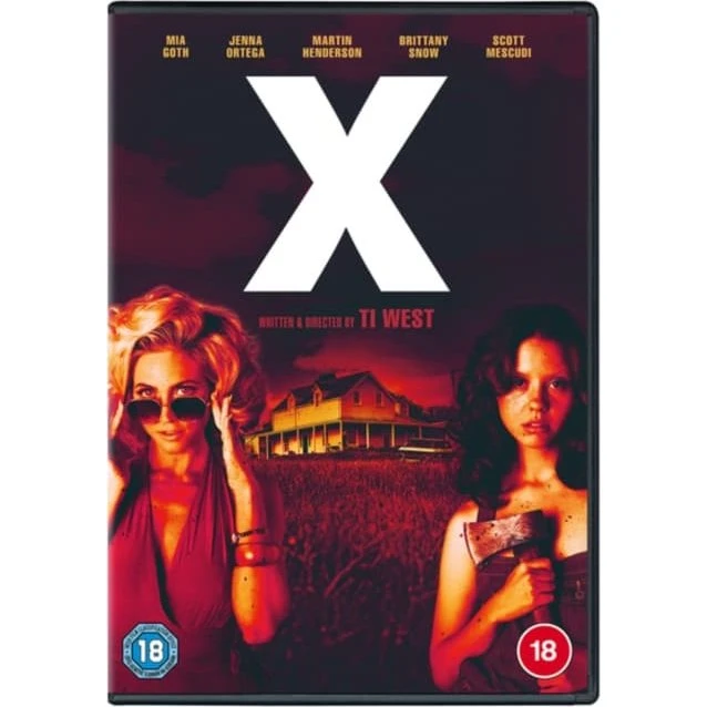 X (DVD) - Horrorfilm med Jenna Ortega og Mia Goth