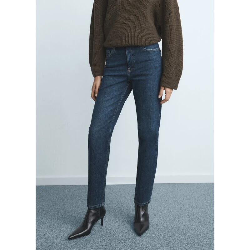 Newmom Comfort High-Rise Mom Jeans, Dark Blue (indersøm 70 cm)