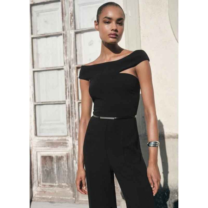 Mango Asymmetric lang jumpsuit - sort
