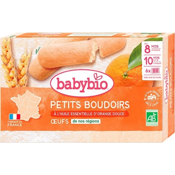 Babybio Økologiske Biscuits med appelsin - 6 x 4 stk.