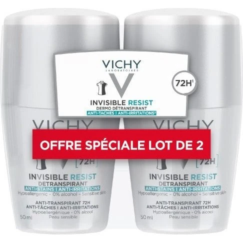 Vichy Invisible Resist Deodorant 72h - 2x50ml