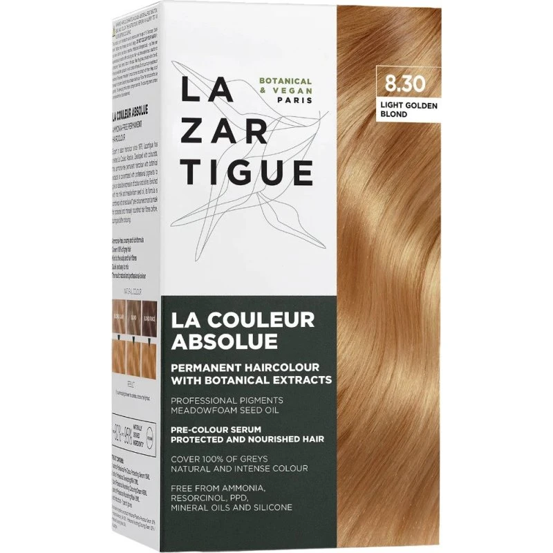 Lazartigue La Couleur Absolue Permanent Farve 8.30 Golden Light Blonde