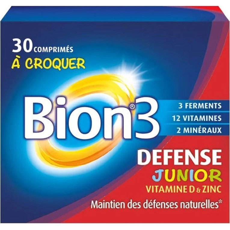 Bion 3 Junior Defense - Vedligeholdelse af naturligt forsvar - 30 tyggetabletter