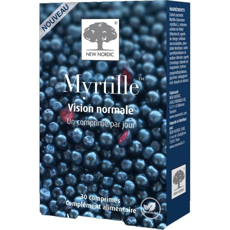New Nordic Blåbær 30 tabletter - Understøtter normalt syn