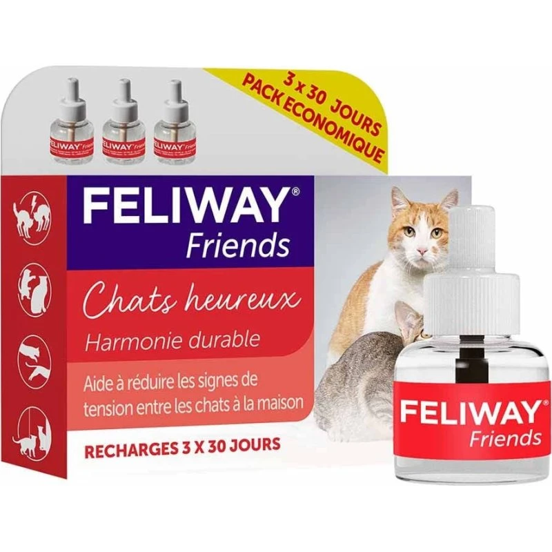 Feliway Friends Diffuser Refills 3x48ml til kattekonflikter