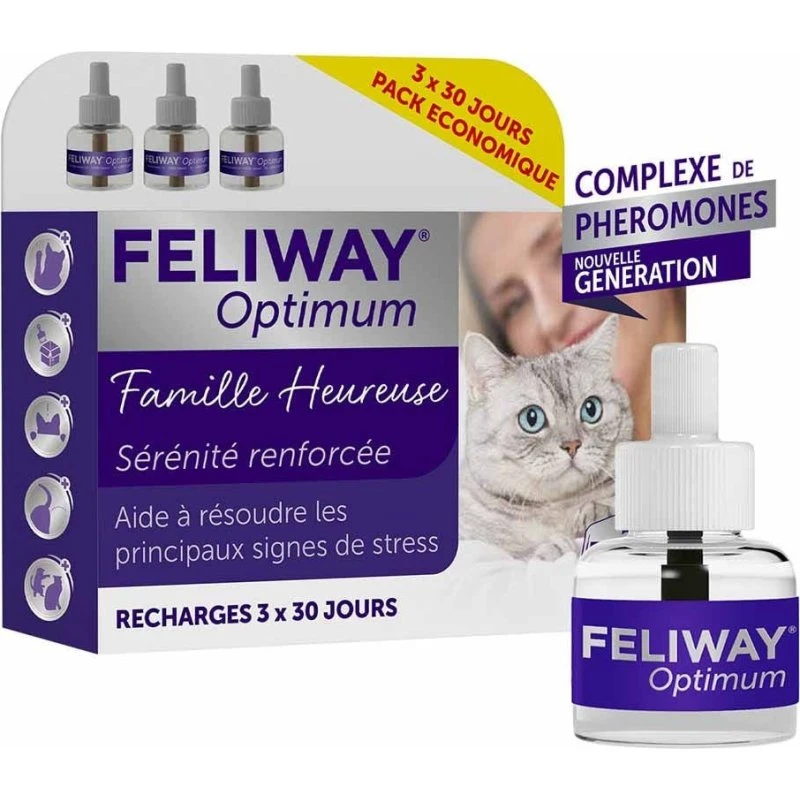 Feliway Optimum Genopfyldning til Diffuser - 3x48ml