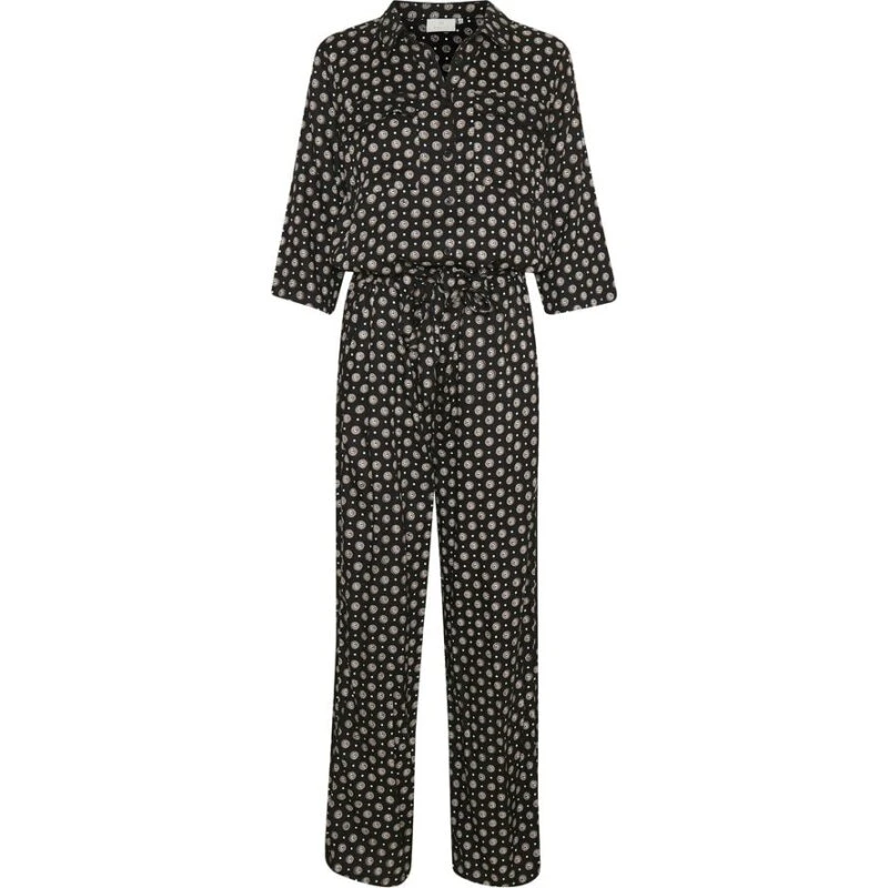 KAFFE Rutie Jumpsuit – sort dot-print