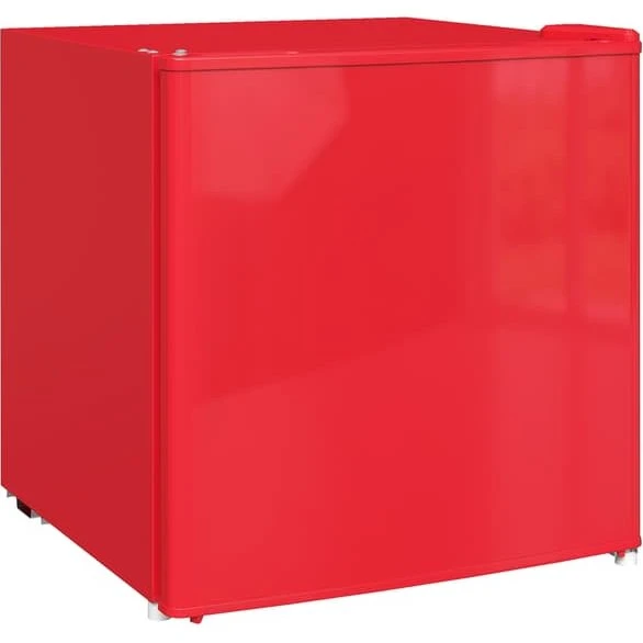 Rød Mini Fryser 47x44,2x48,8 cm - Kompakt Bordfryser i Stål/Plast