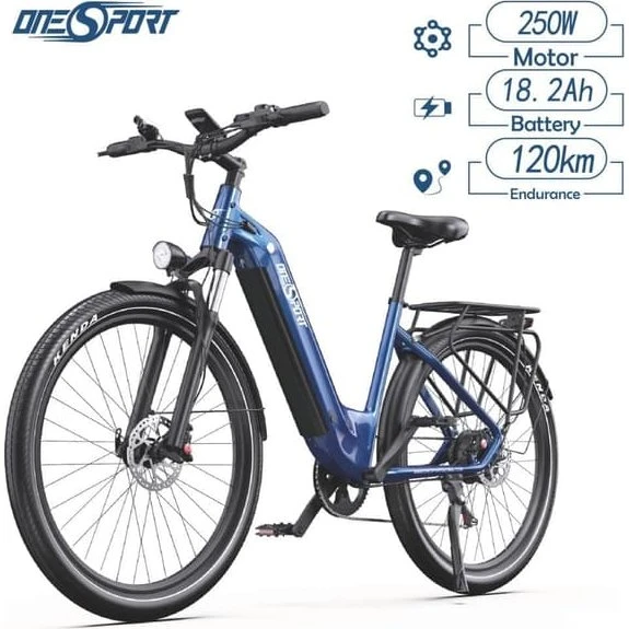 ONESPORTS OT05 City E-Bike, 27,5" dæk, Deep Blue
