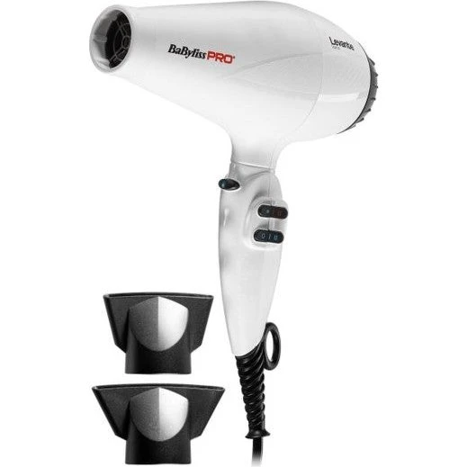 BaByliss PRO Levante 2100W Ionisk hårtørrer - Hvid