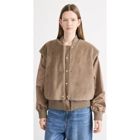 BOSS Pettica bomberjakke open brown