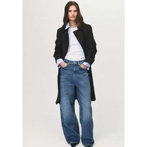 Mango Trenchcoat med bælte - sort