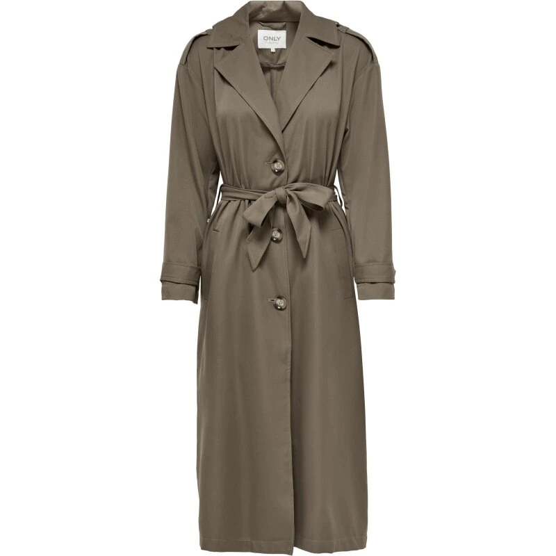 Only Line X-Long Trenchcoat Walnut Brun XL