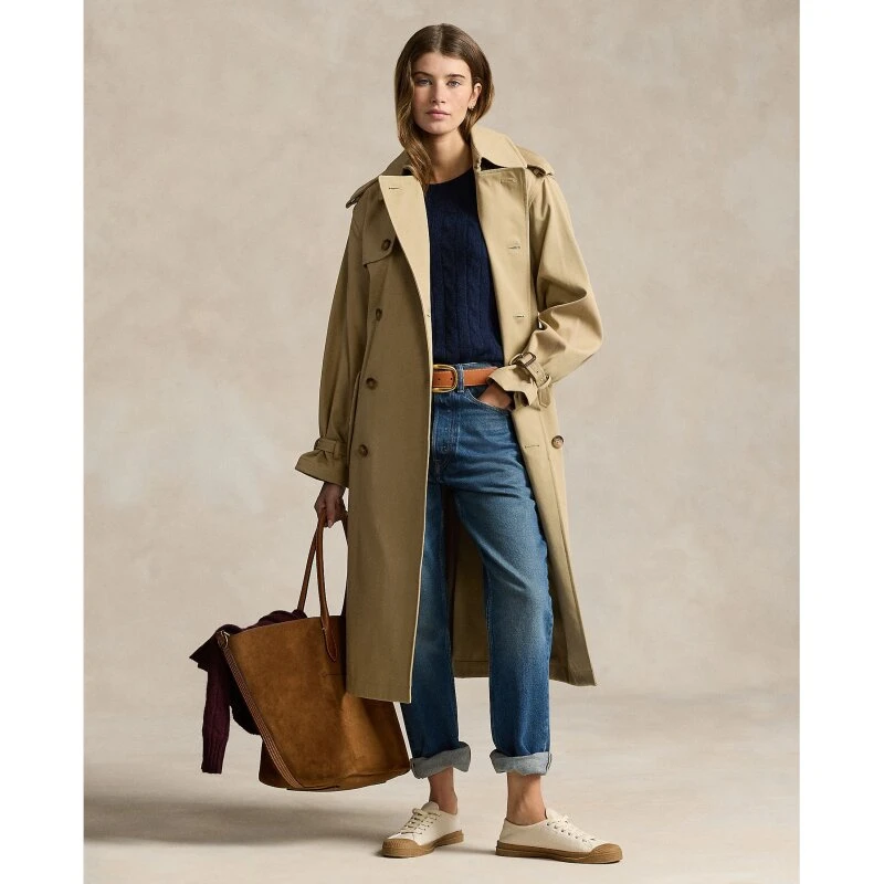 Polo Ralph Lauren trenchcoat i bomuld, beige 211910358