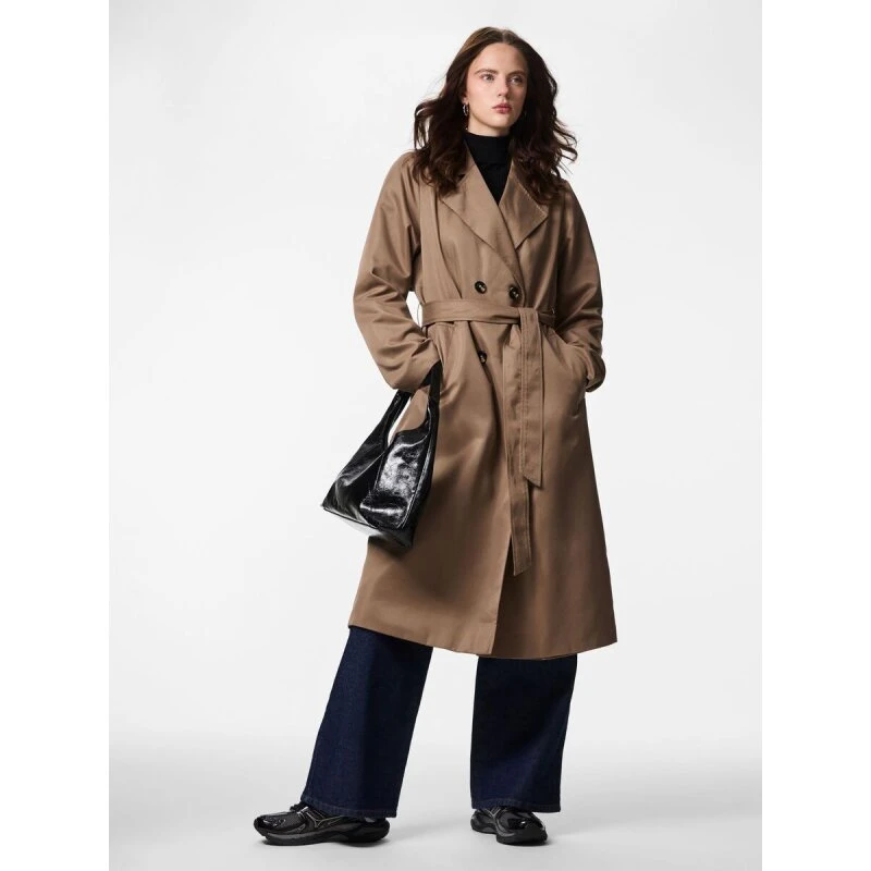 Pieces PCSCARLETT Trenchcoat - Brown Lentil