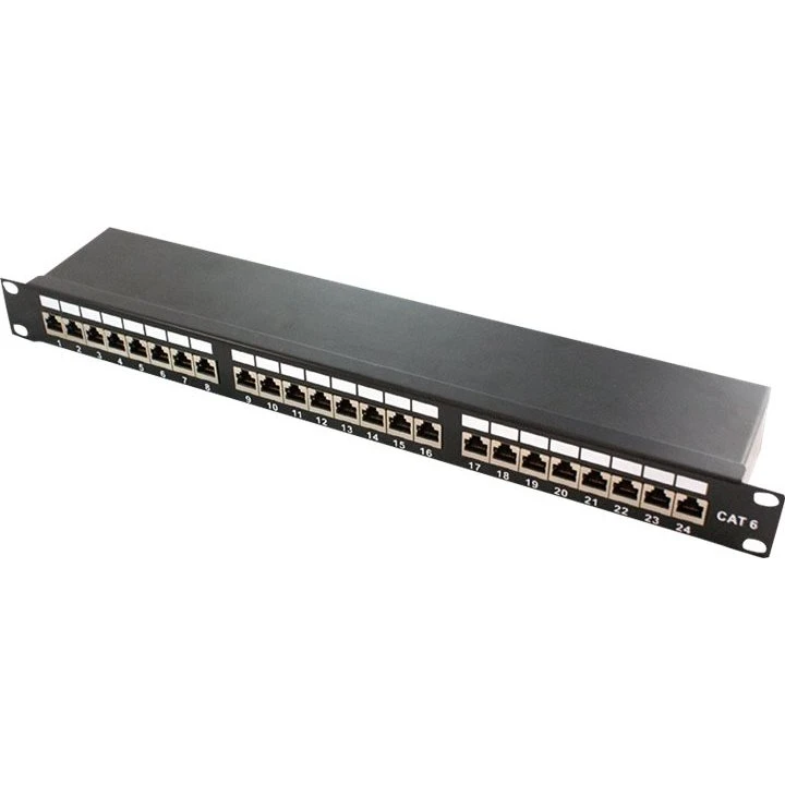 LogiLink Patchpanel CAT 6e STP 24x RJ-45 1U Sort