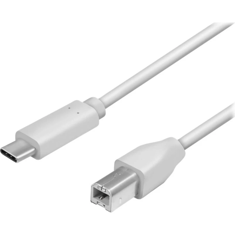 LogiLink USB 2.0 USB Type-C til USB Type-B kabel, 1m, Grå