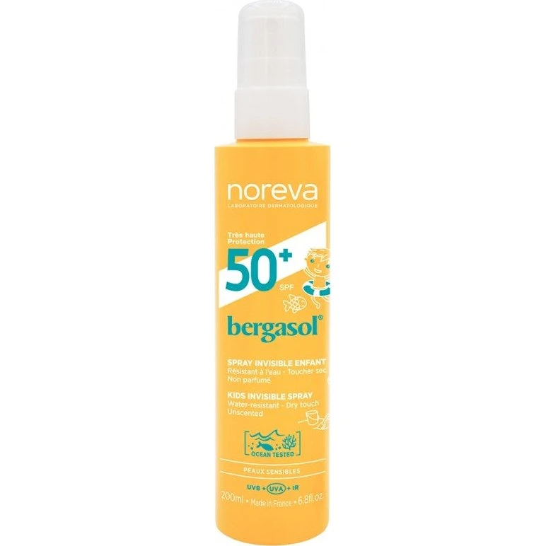Noreva Bergasol SPF50+ Usynlig Spray Bambino 200 ml