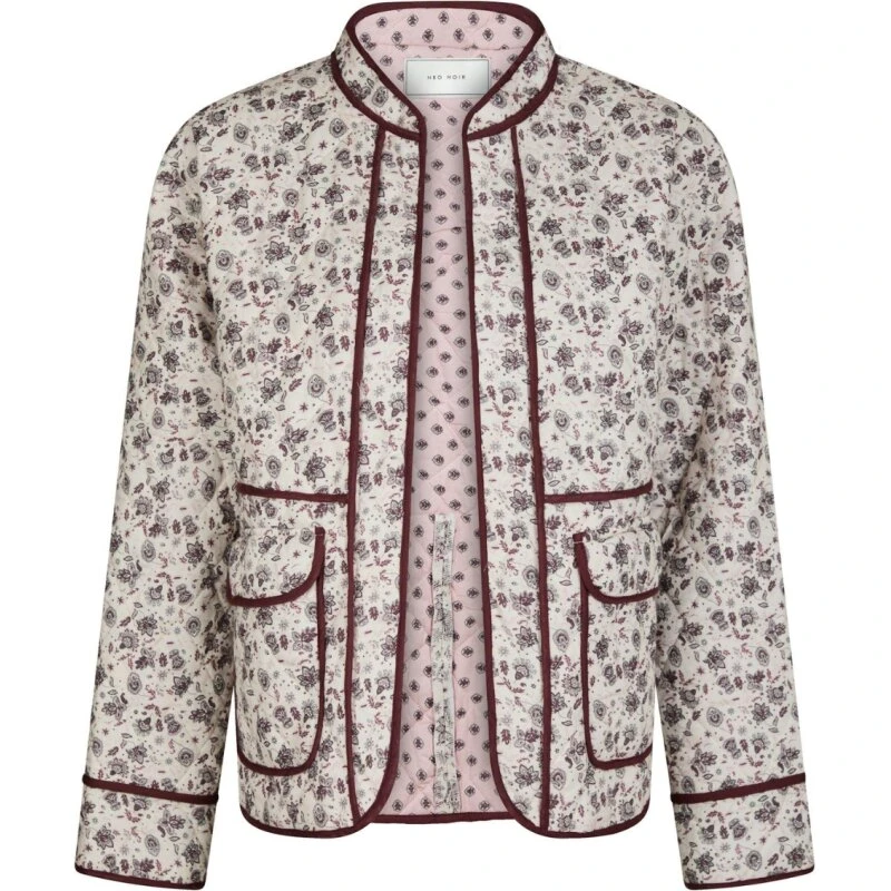Neo Noir Lottie Blush Quilt Jakke – Bordeaux/Rosa