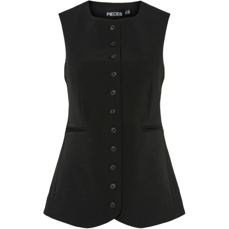PCKAMIL Tailored Waistcoat - Sort
