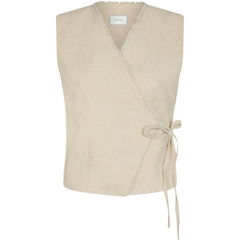 Neo Noir Filora Ramie Wrap-vest – Natural