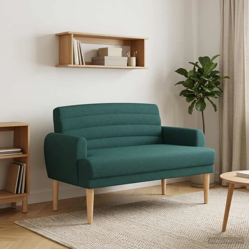 vidaXL Lænestol med knap-tufting, mørkegrøn velour, 116x67x80 cm