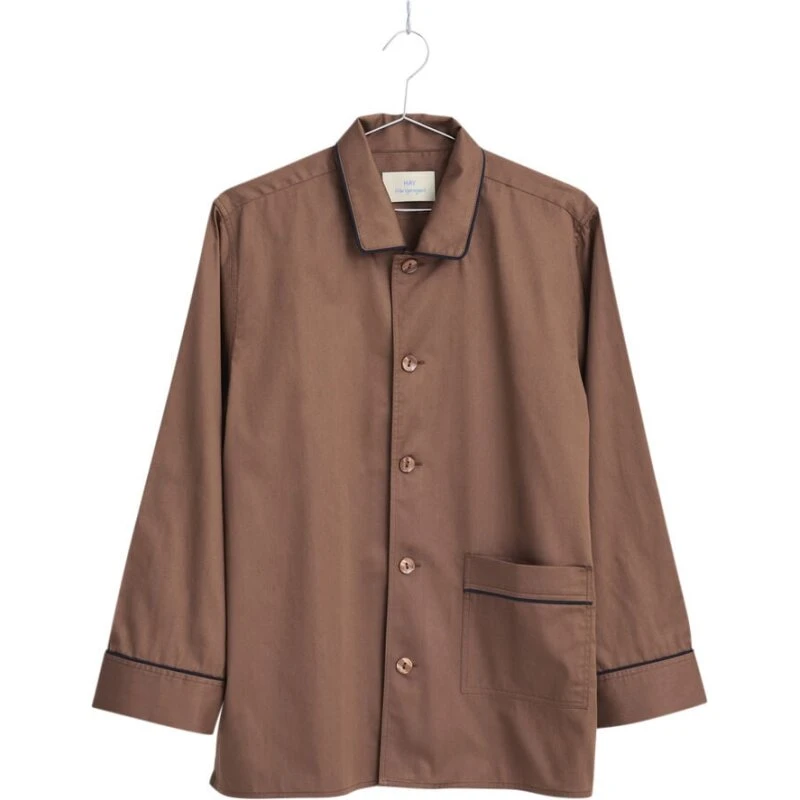HAY Outline Pyjama Langærmet Skjorte – Milk Chocolate M/L