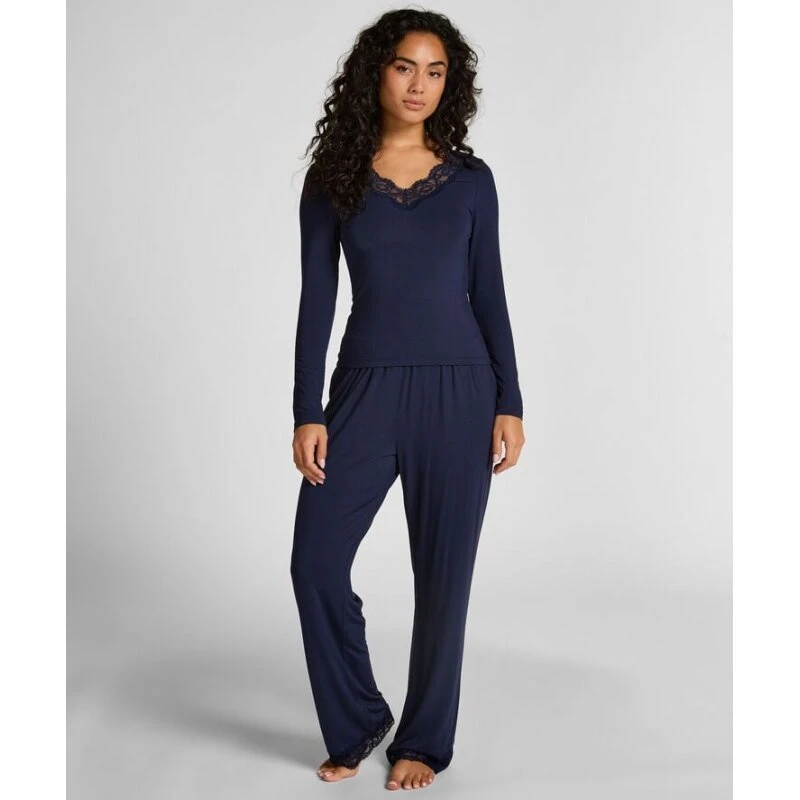 Nana pyjamassæt i jersey modal med blonde
