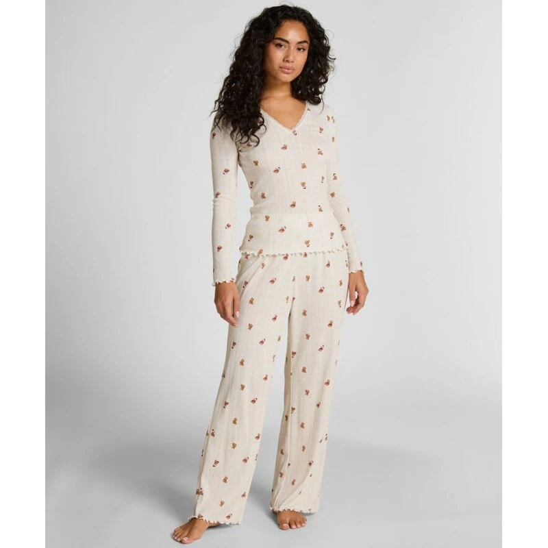 Hunkemöller Pointelle Pyjamas-sæt Gardenia