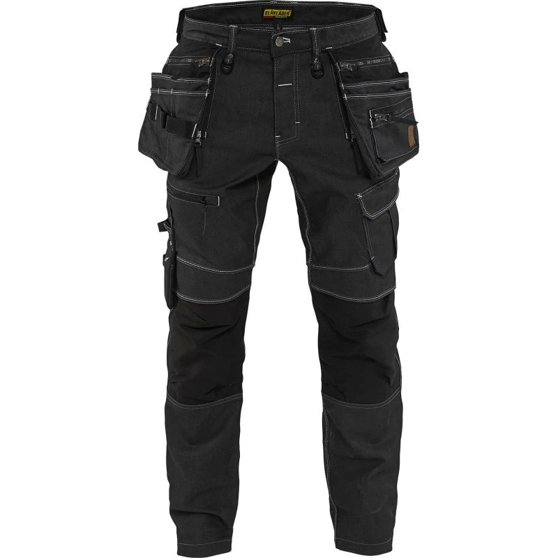 Blåkläder X1900 Håndværkerbukser, Sort/Hvid, Str. C150