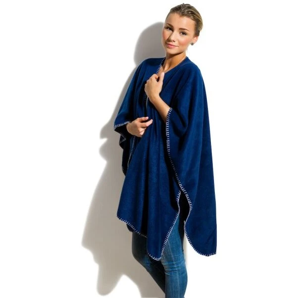 Nightingale Fleece Poncho 410717, Navy 120x160 cm