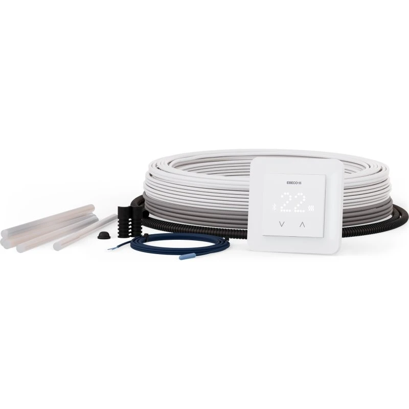 Ebeco Gulvvarmesæt med Bluetooth-termostat, 200W, 18,5 m