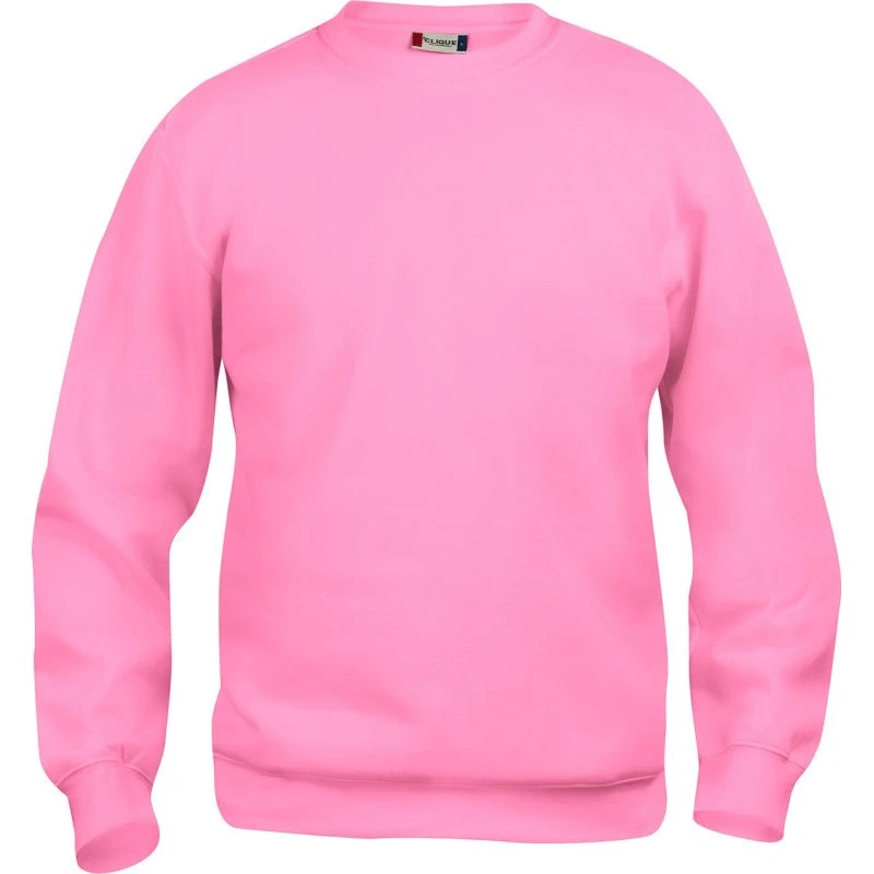 Clique Basic Roundneck sweatshirt, lys pink, str. S