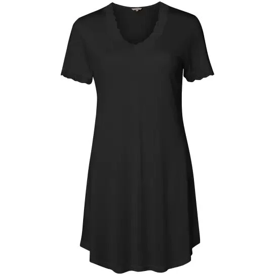 Lady Avenue 23-50416 Silke-natkjole Sort