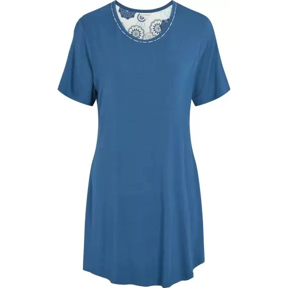 Lady Avenue bambus natkjole, brun, kort ærme (92 cm)