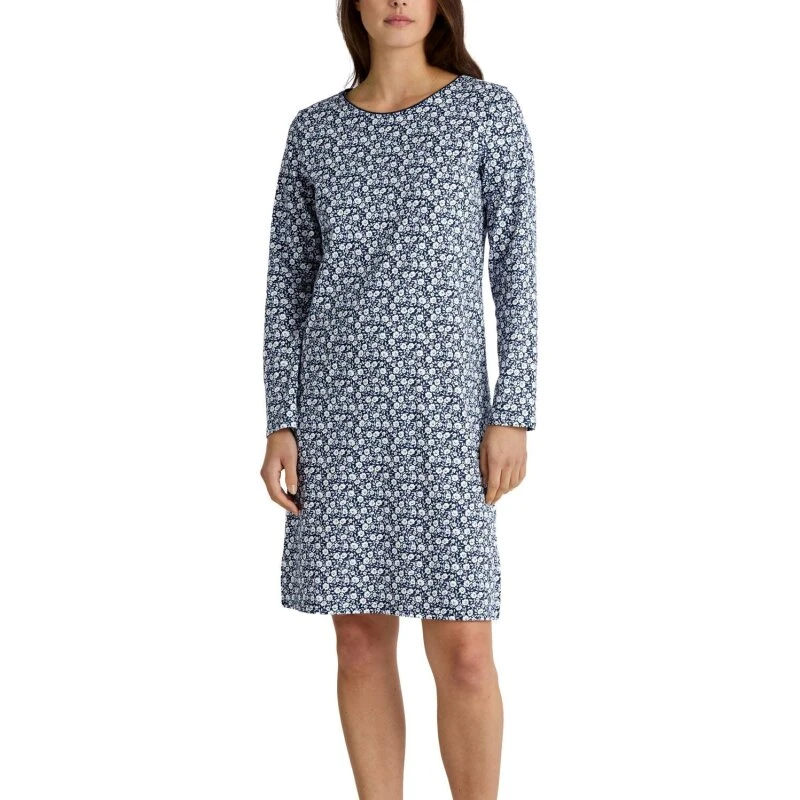 Calida Favourites Sleep Langærmet Natkjole, Marineblå