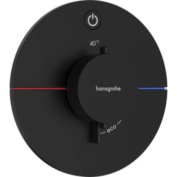Hansgrohe ShowerSelect Comfort S termostatbatteri, sort, indbygning
