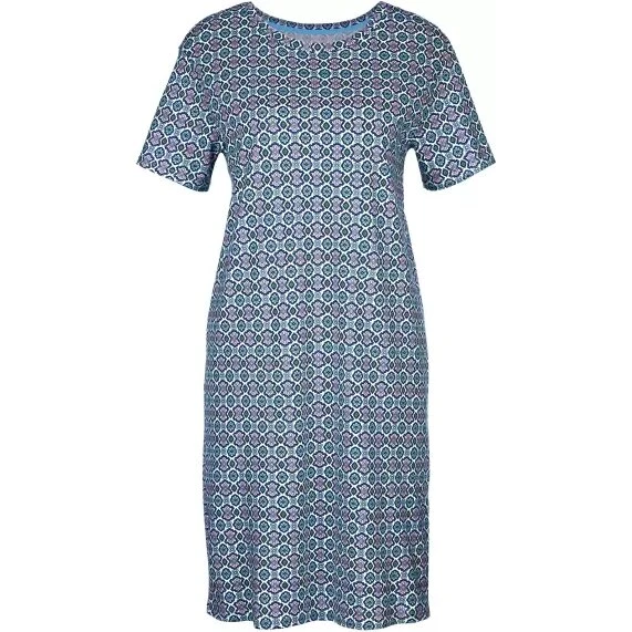Blue Topaz natkjole, kortærmet, 100% bomuld