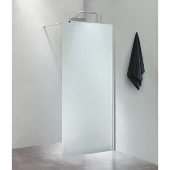 Cassøe Slim Fritstående Brusevæg 90x200cm - 6mm Frostet Glas