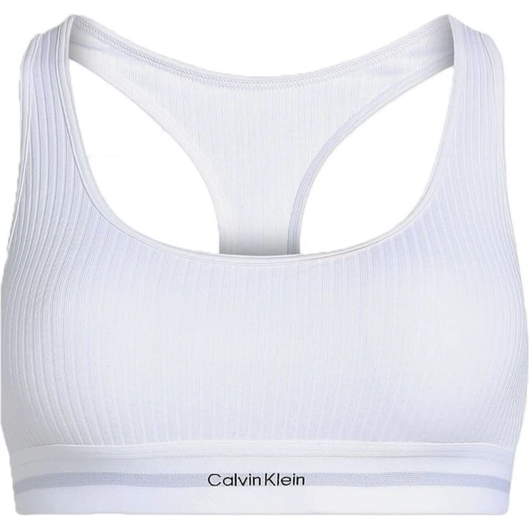 Calvin Klein Cotton Modal Rib Bralette, Hvid
